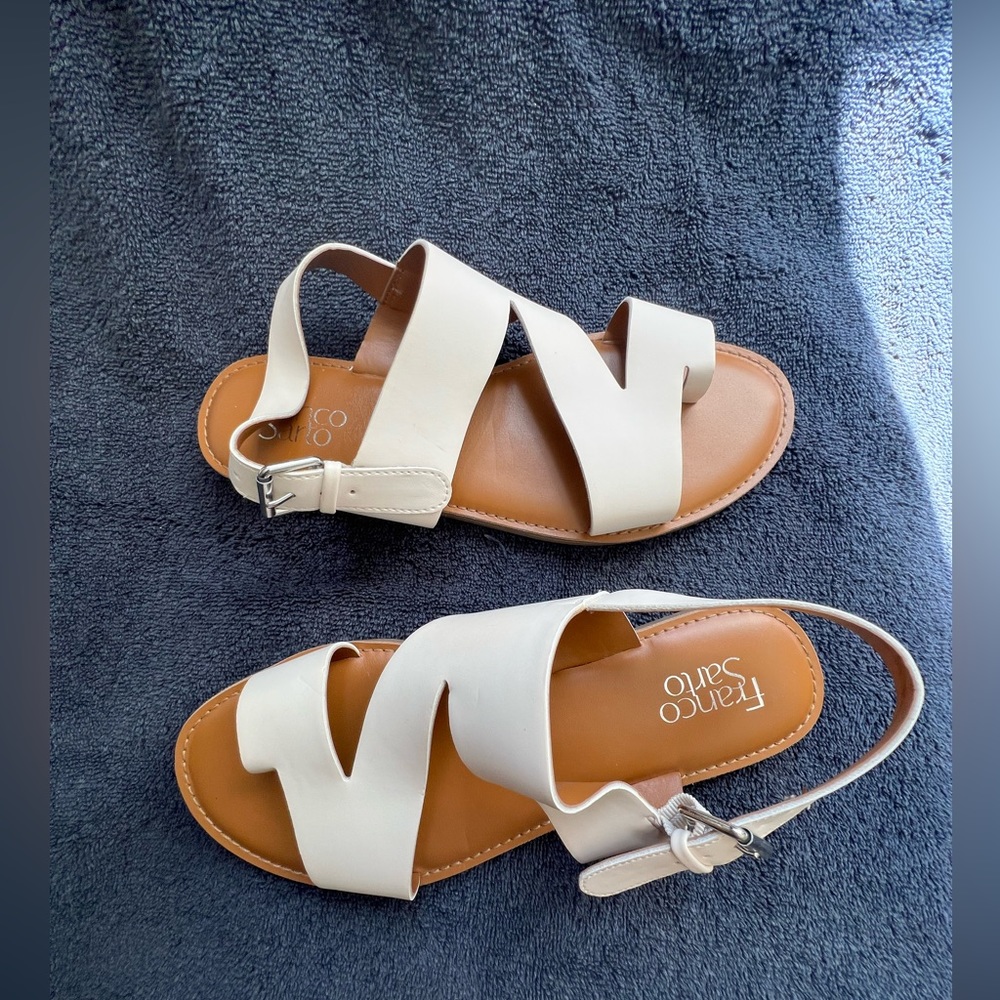Franco Sarto Women's Jax Sandal, Cream, Size 9 - Picture 2 of 9